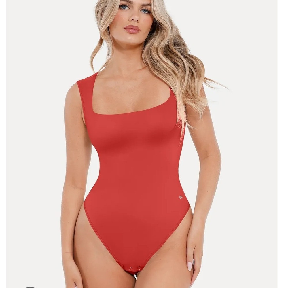 Popilush Shapewear Cloudsense Sleeveless Square Neck Bodysuit Med